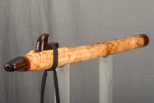 Spalted Maple Burl Native American Flute, Minor, Low E-4, #L32F (1)
